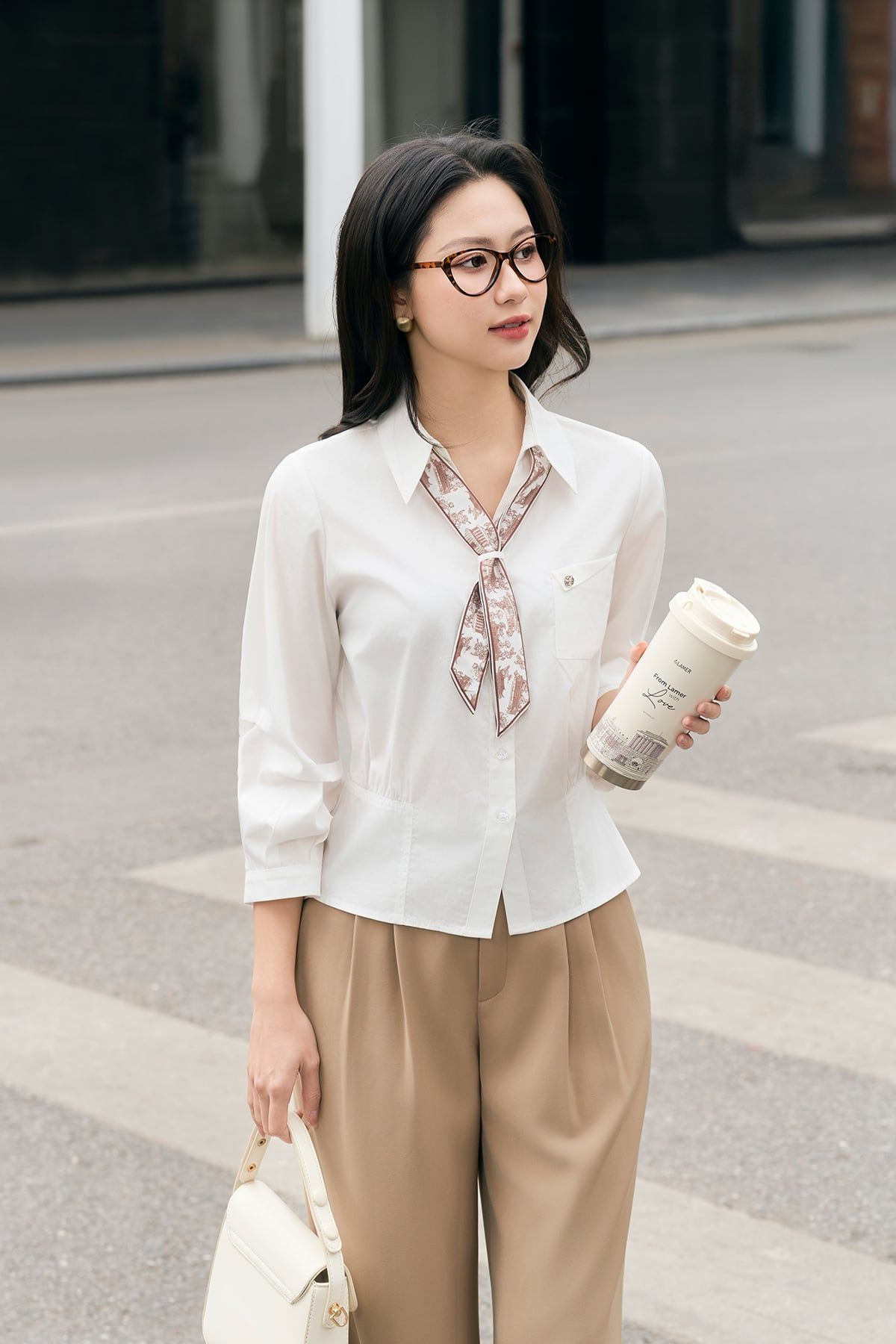 Quần ống rộng; ly bung - L64W26Q005