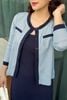 Áo cardigan cổ tròn phối màu - L65C25T012