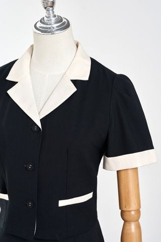 Áo đờ mi cổ 2 ve tay lơ vê - L65D25Q018