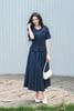 Áo đờ mi peplum cổ tròn đính hoa - L65D26H012