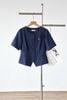 Áo đờ mi peplum cổ tròn đính hoa - L65D26H012