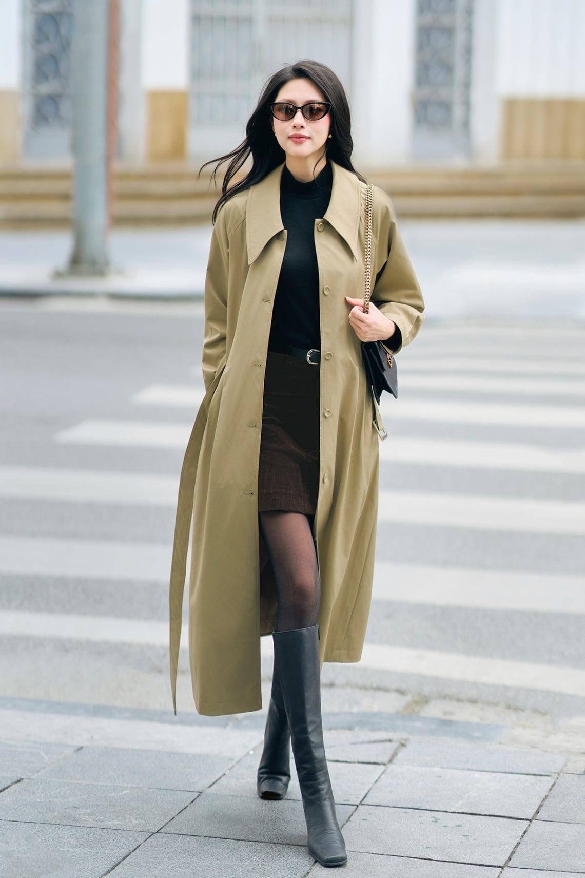 Áo khoác kaki tay zaplang đai eo - L65O25T031