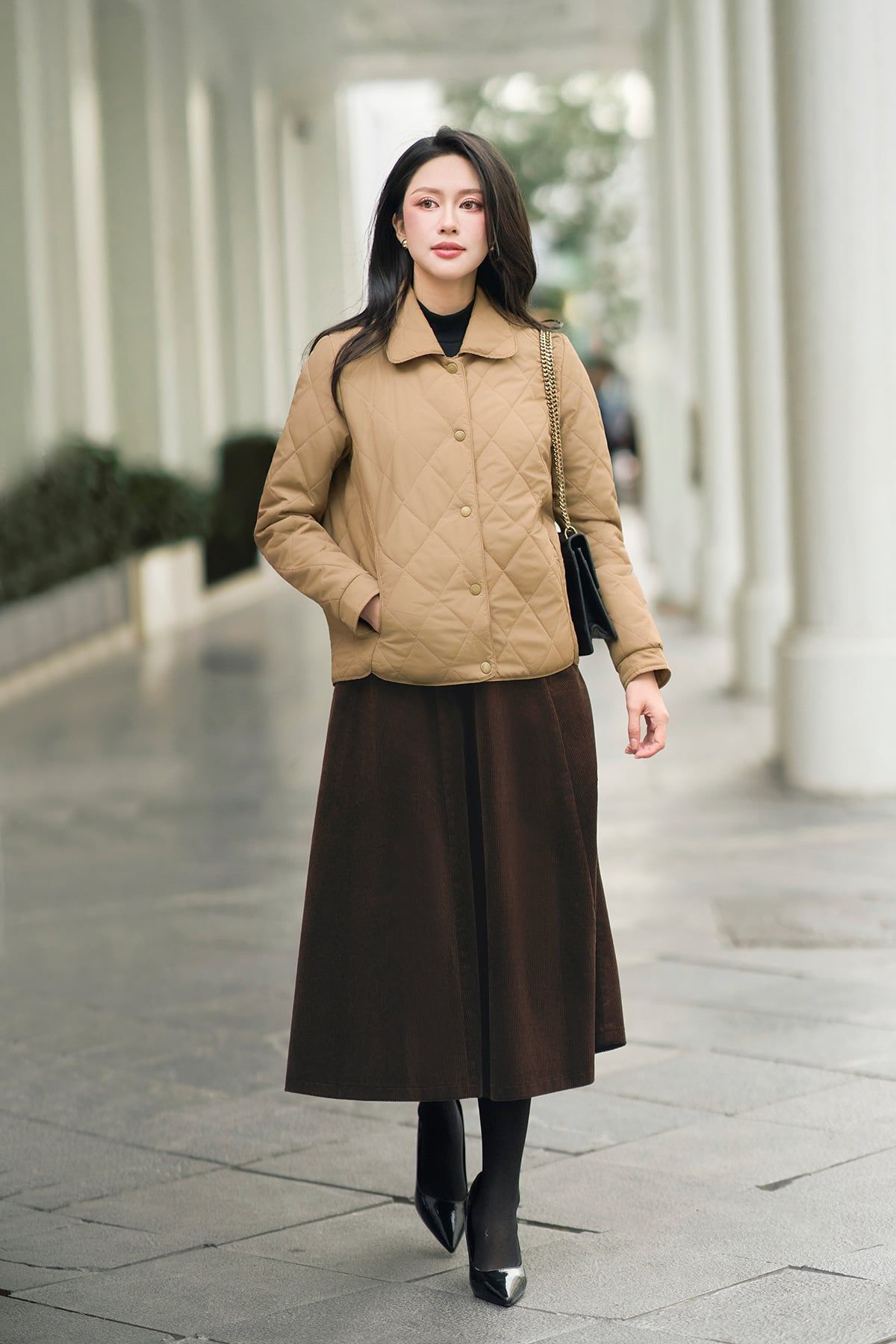 Chân váy xoè bổ mảnh - L62L25T013