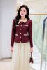 Áo dạ cổ phối; đính cườm - L65W25T016