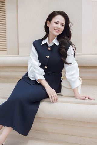 Áo sơ mi cổ đức tay bồng - L61H25Q045 (Hàng đặt trước)