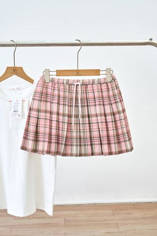 Áo phông phối kẻ cài thú nhồi bông - M61S25H002