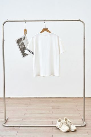 Áo phông phối kẻ cài thú nhồi bông - M61S25H002