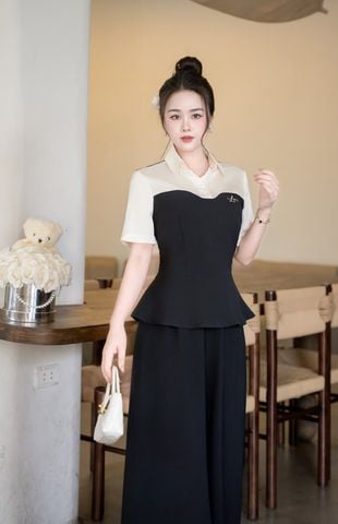 Áo peplum; phối cầu ngực - O61B25Q003