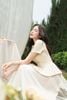 Áo peplum cộc tay dập ly gấu  - O61B26H013