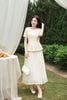 Áo peplum cộc tay dập ly gấu  - O61B26H013