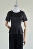Áo peplum cộc tay dập ly gấu  - O61B26H013