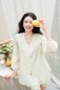 Áo cổ tim phom rộng buộc dây nơ trang trí - O61B26H014