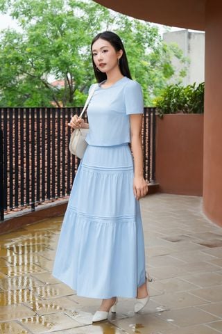 Chân váy xòe nhún 3 tầng - O62L26H004
