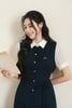Áo sơ mi tay bồng phối màu nơ eo - O61H26H010