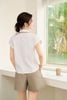 Áo sơ mi vai chờm lơ vê xếp ly gấu - O61H26H037