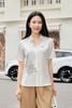 Áo sơ mi in họa tiết đính logo - O61H26Q006