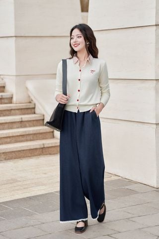 Quần bò cạp chun ren gấu - H64W25Q005