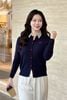 Áo len cardigan phối cổ - O61W25Q016