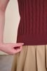 Áo len polo cộc tay basic vặn thừng - O61W26Q032