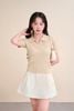 Áo len polo cộc tay basic vặn thừng - O61W26Q032