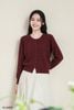 Áo len basic dài tay cổ tròn bo gấu - O61W26Q037