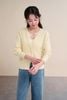 Áo len basic dài tay cổ tròn bo gấu - O61W26Q037