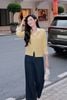 Áo cardigan cổ tròn thêu ngực - O61W26Q051