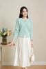 Áo cardigan cổ tròn thêu ngực - O61W26Q051