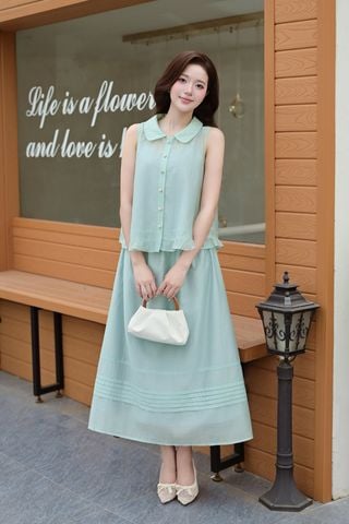 Chân váy xòe cạp chun mí thân - O62L26H003