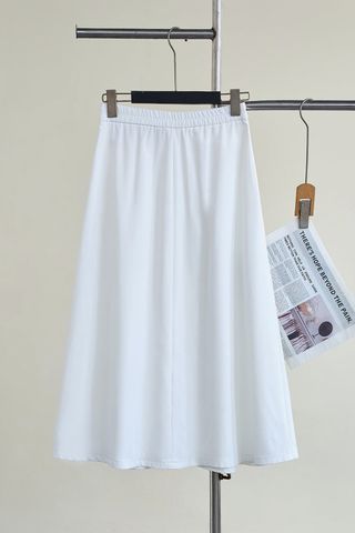 Chân váy khaki ly bung chun sau - O62L26Q008