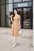 Đầm xòe qua gối phối cổ - O63L25H017