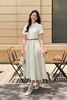 Đầm midi dáng xòe cộc tay thêu ngực - O63L26H008