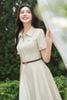Đầm midi dáng xòe cộc tay thêu ngực - O63L26H008