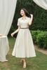 Đầm midi dáng xòe cộc tay thêu ngực - O63L26H008