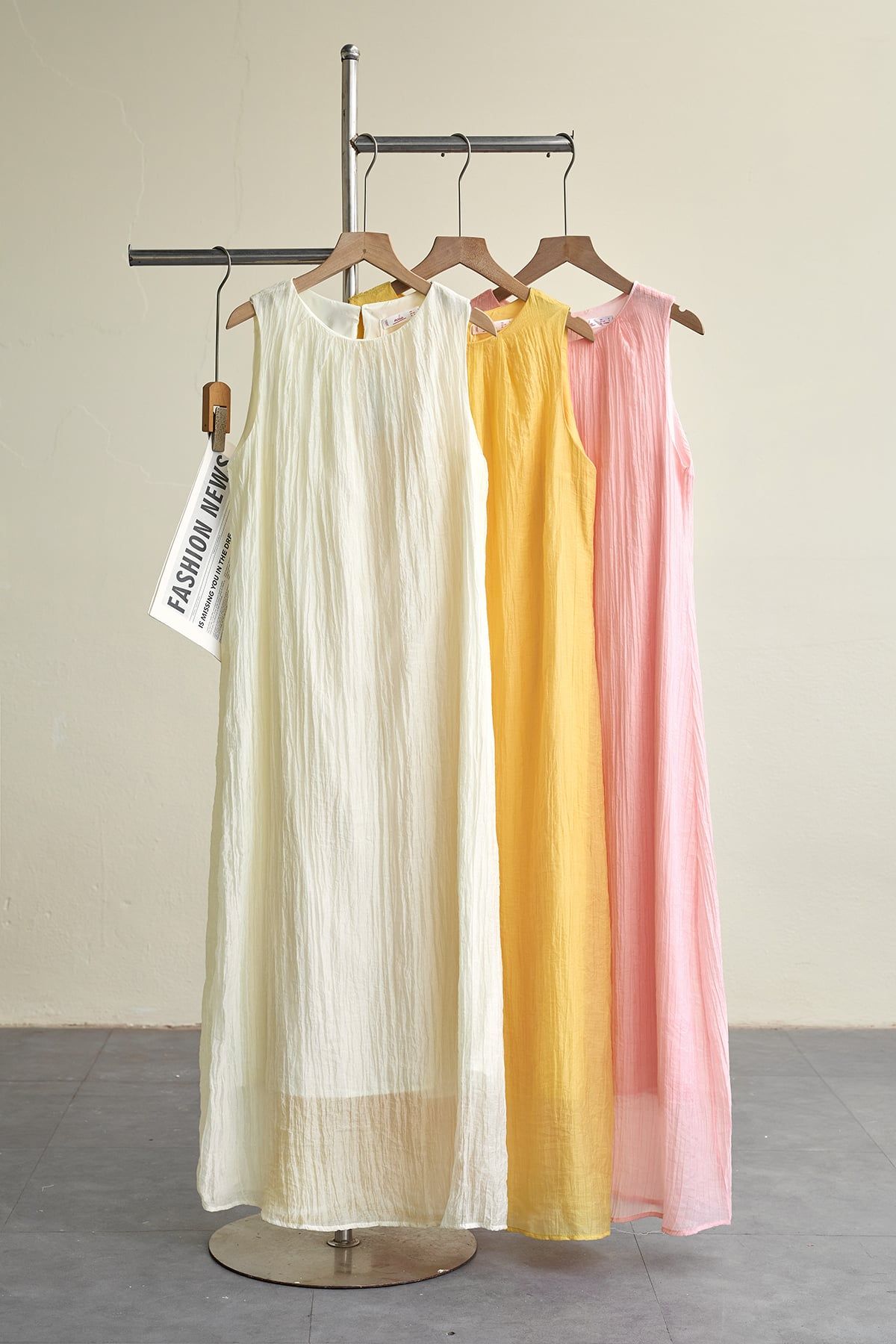 Đầm maxi nhún cổ sát nách - O63M26H025 ( KHÔNG KÈM ĐAI )