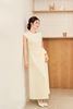 Đầm suông cổ tròn vai chờm buộc vạt eo - O63T26H015