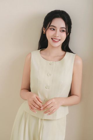 Quần ống rộng chun sườn buộc dây eo - O64W26Q002