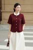 Áo vest 2 lớp cộc tay vạt tròn - O65B26Q004 ( KHÔNG KÈM CỔ ÁO RỜI )