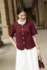 Áo vest 2 lớp cộc tay vạt tròn - O65B26Q004 ( KHÔNG KÈM CỔ ÁO RỜI )