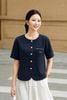 Áo vest 2 lớp cộc tay vạt tròn. GBO6AO26Q010 - O65B26Q004 ( CỔ ÁO RỜI )