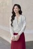 Áo khoác len cardigan cổ tròn dài tay - O65C25T010