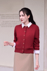 Áo khoác len cardigan cổ tròn dài tay - O65C25T010