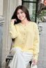 Áo khoác len cardigan cổ tròn dài tay - O65C25T010