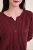 Áo len dáng ôm basic dài tay đóng cúc - O65C26T001