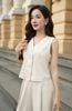 Áo cổ tim phối gấu - O65D25H018