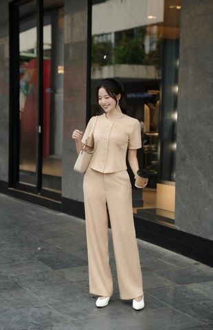 Quần ống rộng túi dọc - O64W25Q002