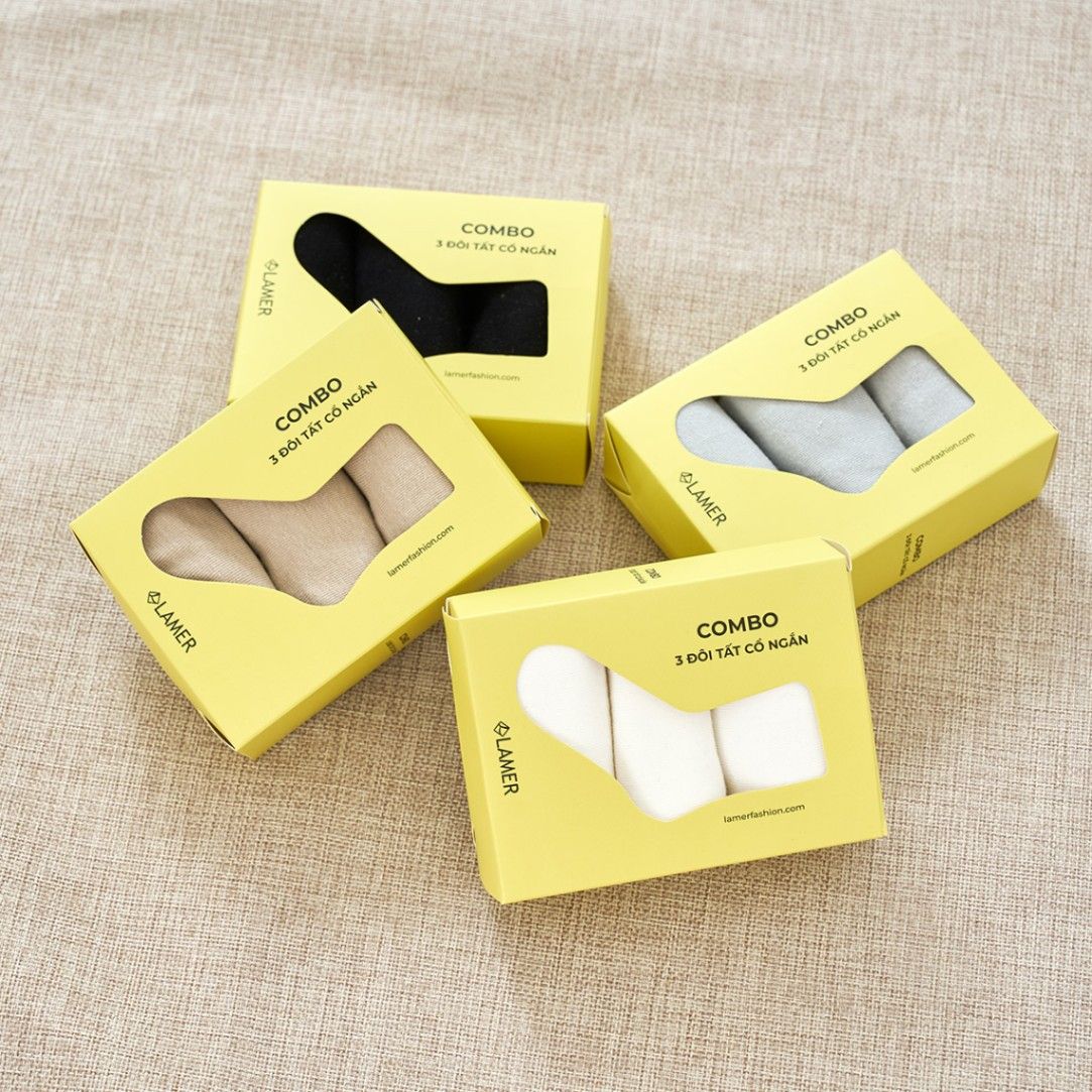 [Quà tặng cho đơn hàng từ 499k] Combo 3 đôi tất cổ ngắn nam nữ unisex