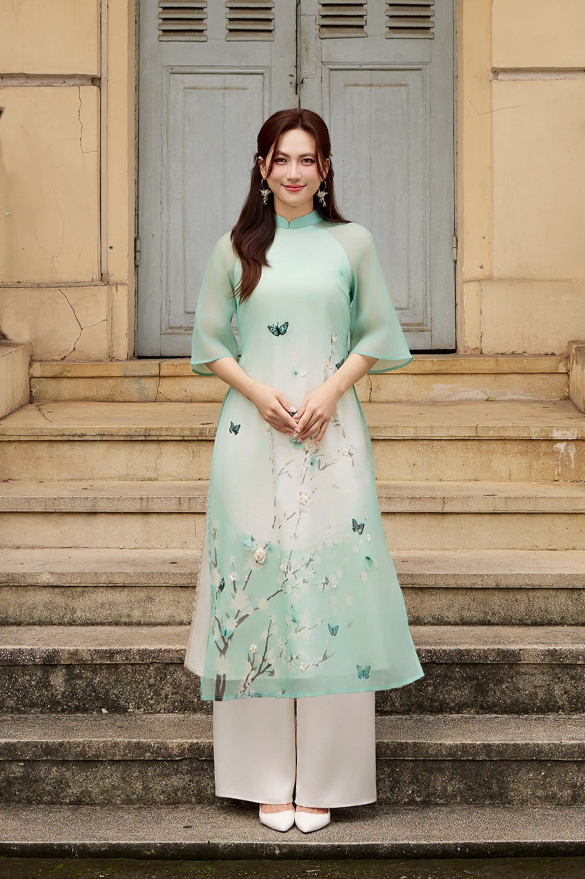 Áo dài cách tân Thanh Điệp - S61A24Q003 ( không kèm quần )