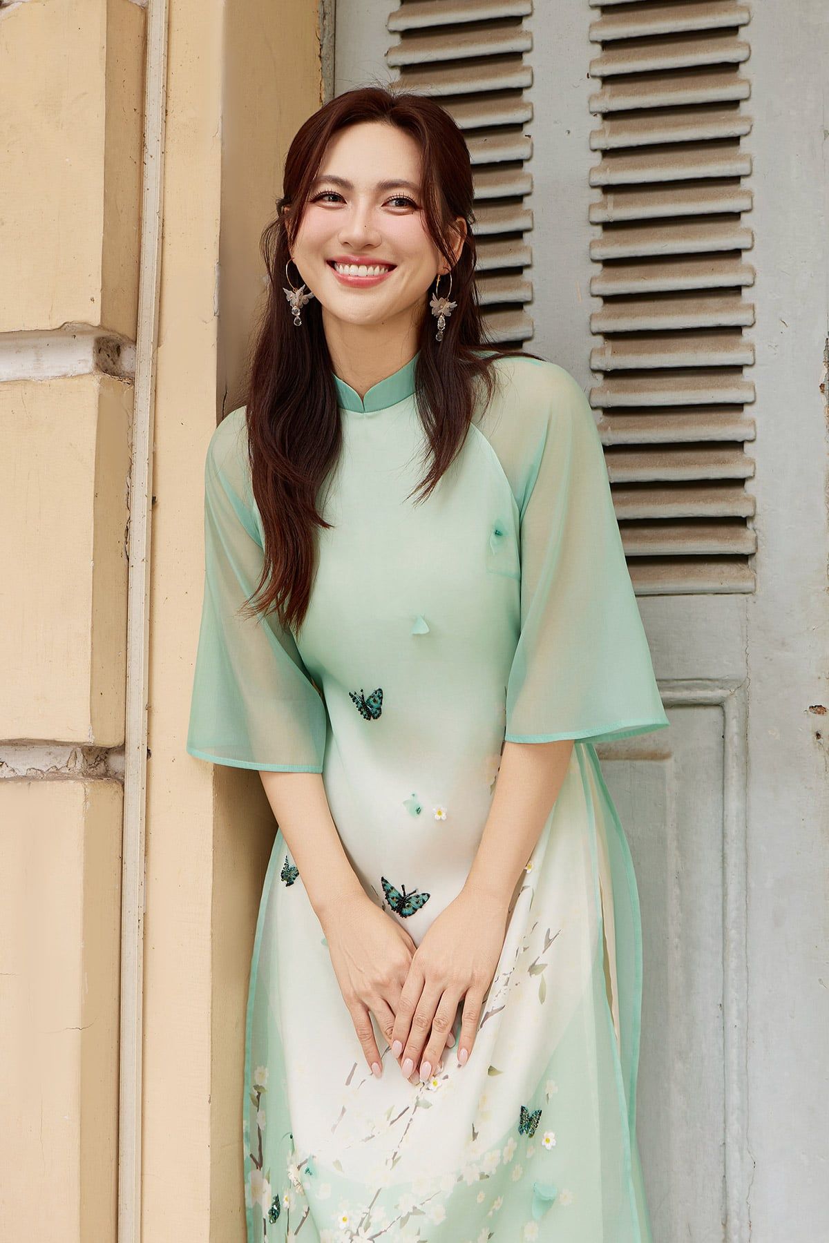 Áo dài cách tân Thanh Điệp - S61A24Q003 ( không kèm quần )