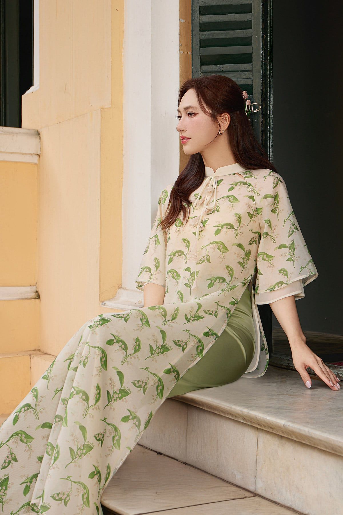 Áo dài cách tân An Hoa - S61A25Q015 ( Không kèm quần )